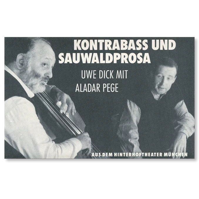 Musikkassette von Uwe Dick Kontrabass und Sauwaldprosa