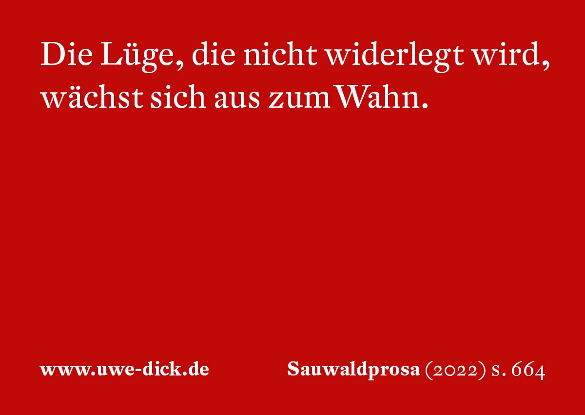 Uwe Dick: Die Lüge
